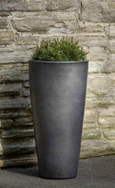 Photo of Campania Aluan Tall Round Planter - Graphite - Exclusively Campania